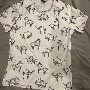 Blackmilk Origami Animal Print Tee - White and Black